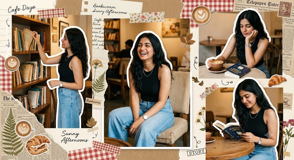 Trendy Café Lifestyle Scrapbook Photo Collage