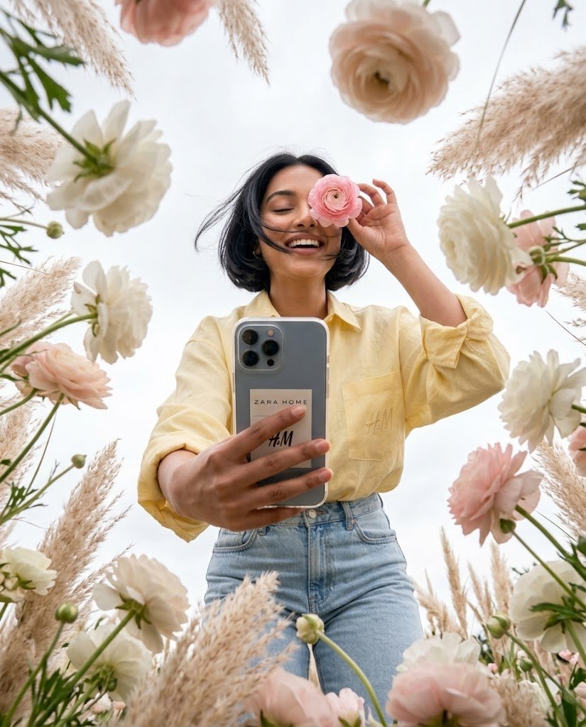 flower field AI photo prompt