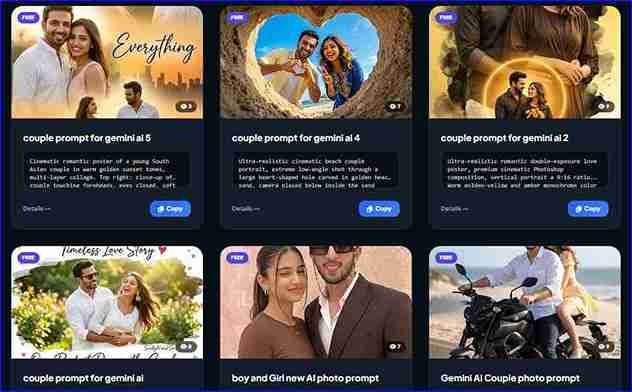 50+ Couple Prompt for Gemini AI | Romantic AI Photo Prompts